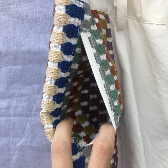 Free People Movement Pants Embroidered Patch Baggy Straight Leg Cinch Cuff M - Picture 11 of 14